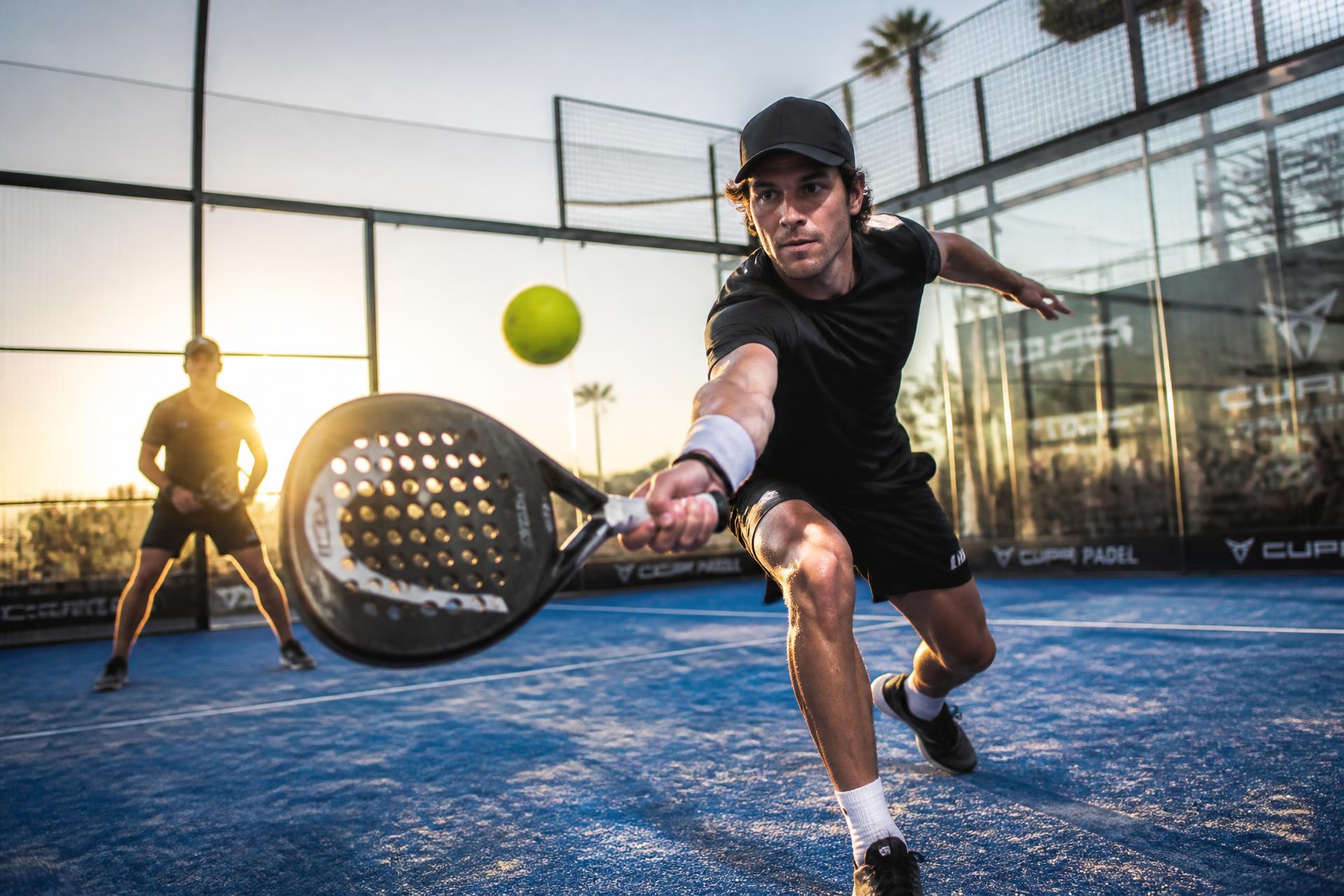 Padel player on court at Go Padel Trichardt